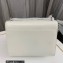 Saint Laurent sunset medium chain bag in smooth leather 442906 White/Silver