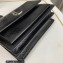 Saint Laurent sunset medium chain bag in crocodile-embossed shiny leather 442906 Black/Silver