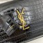 Saint Laurent sunset medium chain bag in crocodile-embossed shiny leather 442906 Black/Gold