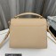 Saint Laurent cassandra mini top handle bag in grain de poudre embossed leather 623930 Apricot