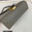 Saint Laurent cassandra mini top handle bag in smooth leather 623930 Gray