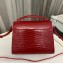 Saint Laurent cassandra mini top handle bag in crocodile-embossed shiny leather 623930 Red