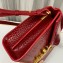 Saint Laurent cassandra mini top handle bag in crocodile-embossed shiny leather 623930 Red