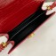 Saint Laurent cassandra mini top handle bag in crocodile-embossed shiny leather 623930 Red