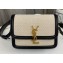 Saint Laurent solferino small satchel bag in canvas and smooth leather 634306 Black