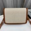 Saint Laurent solferino medium satchel bag in canvas and smooth leather 634305 Brown