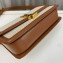 Saint Laurent solferino medium satchel bag in canvas and smooth leather 634305 Brown