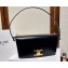 Celine Trapeze Triomphe Bag In Shiny Calfskin Black 2023
