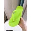 Versace Greca rubber Flat Thong Sandals Fluo Green 2023