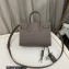 Saint Laurent Sac De Jour Nano Bag in grained leather 392035 Gray