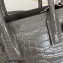 Saint Laurent Sac De Jour Nano Bag in embossed crocodile shiny leather 392035 Gray