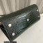 Saint Laurent Sac De Jour Nano Bag in embossed crocodile shiny leather 392035 Green