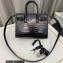 Saint Laurent Sac De Jour Nano Bag in embossed crocodile shiny leather 392035 Black