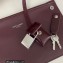 Saint Laurent Sac De Jour Baby Bag in embossed crocodile shiny leather 421863 Burgundy
