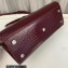 Saint Laurent Sac De Jour Baby Bag in embossed crocodile shiny leather 421863 Burgundy