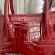 Saint Laurent Sac De Jour Baby Bag in embossed crocodile shiny leather 421863 Red