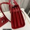 Saint Laurent Sac De Jour Baby Bag in embossed crocodile shiny leather 421863 Red
