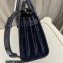 Saint Laurent Sac De Jour Baby Bag in embossed crocodile shiny leather 421863 Blue