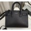 Saint Laurent Sac De Jour Nano Bag in grain de poudre embossed leather 392035 Black/Silver