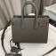 Saint Laurent Sac De Jour Nano Bag in grain de poudre embossed leather 392035 Gray