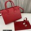 Saint Laurent Sac De Jour Baby Bag in grain de poudre embossed leather 421863 Red