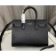 Saint Laurent Sac De Jour Nano Bag in grain de poudre embossed leather 392035 Black/Gold