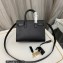 Saint Laurent Sac De Jour Nano Bag in grain de poudre embossed leather 392035 Black/Gold