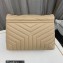 Saint Laurent loulou medium chain bag in quilted "y" leather 459749/574946 Apricot/Gold
