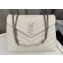 Saint Laurent loulou medium chain bag in quilted "y" leather 459749/574946 White/Silver