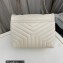 Saint Laurent loulou medium chain bag in quilted "y" leather 459749/574946 White/Silver