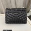 Saint Laurent loulou small chain bag in quilted "y" leather 494699 Black/Silver