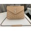 Saint Laurent loulou small chain bag in quilted "y" leather 494699 Apricot/Silver