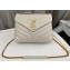 Saint Laurent loulou small chain bag in quilted "y" leather 494699 White/Gold