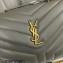 Saint Laurent loulou small chain bag in quilted "y" leather 494699 Dark Green/Gold