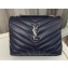 Saint Laurent loulou small chain bag in quilted "y" leather 494699 Blue/Silver