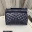 Saint Laurent loulou small chain bag in quilted "y" leather 494699 Blue/Silver