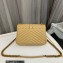 Saint Laurent college medium chain bag in quilted leather 600279/487213 Apricot/Gold