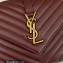 Saint Laurent college medium chain bag in quilted leather 600279/487213 Burgundy/Gold