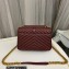 Saint Laurent college medium chain bag in quilted leather 600279/487213 Burgundy/Gold