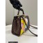 Fendi Peekaboo Iconic Mini Bag in FF glazed fabric with inlay Brown 2023