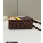 Fendi Peekaboo Iconic Mini Bag in FF glazed fabric with inlay Brown 2023