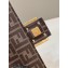 Fendi medium Baguette Bag in FF glazed fabric with inlay Brown 2023