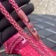 Valentino ONE STUD shoulder bag EMBROIDERED With all-over rhinestones Fuchsia 2023