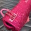 Valentino ONE STUD shoulder bag EMBROIDERED With all-over rhinestones Fuchsia 2023