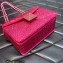 Valentino ONE STUD shoulder bag EMBROIDERED With all-over rhinestones Fuchsia 2023