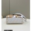 Fendi Peekaboo Iconic Mini Bag in FF glazed fabric with inlay White 2023