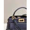 Fendi Peekaboo Iconic Mini Bag with Baguette Pocket Black 2023