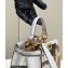 Fendi Peekaboo Iconic Mini Bag in FF glazed fabric with inlay White 2023