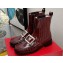 Roger Vivier Heel 3.5cm Preppy Viv' Metal Buckle Chelsea Booties Burgundy 2022