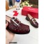 Roger Vivier Heel 3.5cm Preppy Viv' Metal Buckle Loafers Burgundy 2022